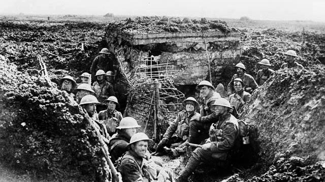 Machine gun emplacement captured at Vimy Ridge